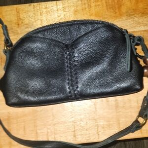 Sak Small Black Leather Crossbody purse